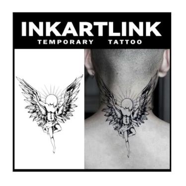 Imagem de INKARTLINK Tattoo Tech, 2 Folhas De Tatuagem Semipermanente Extragrande, Tatuagens Temporárias Com Design Arte Para Adultos, Duram 1 A Semanas, À Prova D'Água, Aparência Realista, Sem Adesivo, Refle