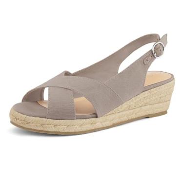 Imagem de mysoft Sandálias Femininas De Alpargatas, Plataforma Baixa, Bico Aberto, Tira No Tornozelo, Cruzadas, Sem Cadarço, Sapatos Verão