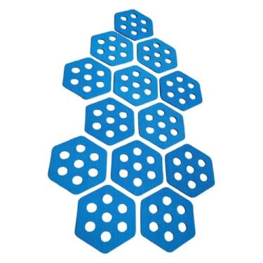 Imagem de kowaku 12x Almofadas de tração para prancha de surfe Almofadas de de surfe Acessórios para deck Tapete antiderrapante para pranchas curtas Skimboard, Azul