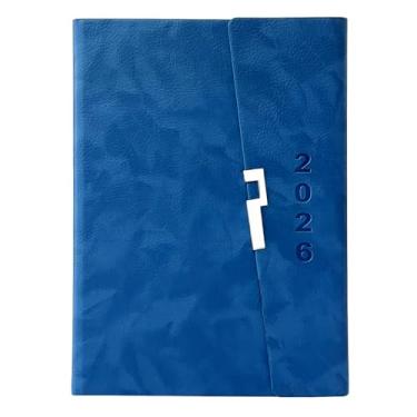 Imagem de Planner 2026 - Agenda de calendário diário (janeiro a dezembro de 2026), uma página por dia, agenda de horários com horários, 14,5 x 21 cm, papel grosso (azul)