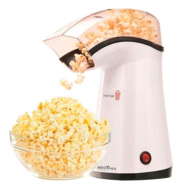 Imagem de Pipoqueira Britânia Pop Time PIP B02 1100W Branco com Ar Quente e Dosador 110V