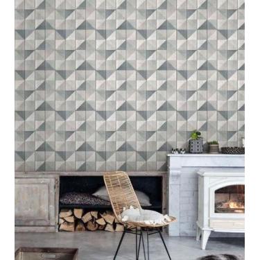 Imagem de Papel de Parede EP3103 Madeira Triângulos 10m x 0,53m - Grandeco