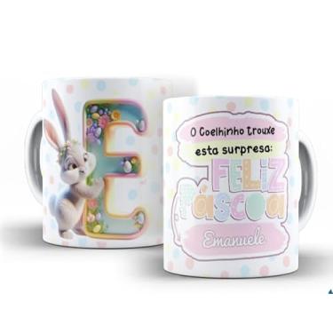 Imagem de Caneca branca ALFABETO PÁSCOA (E)
