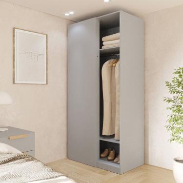 Imagem de Módulo De Canto Linear Closet Sem Porta Jade Cabecasa Madeiramadeira Cinza Urbano