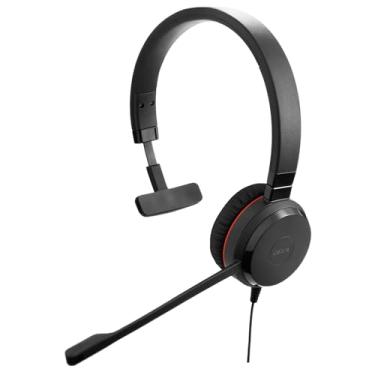 Imagem de Jabra Fone de ouvido com fio único Evolve 20 SE com microfone para trabalho, fones de ouvido com fio USB-A e USB-C, certificado pelo Microsoft Teams, conecta-se a laptops, iPhone e dispositivos