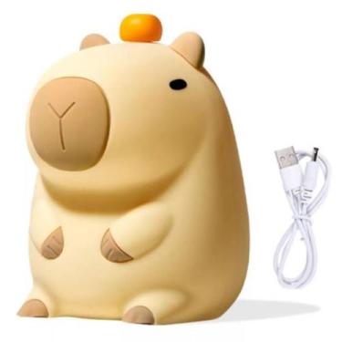 Imagem de Luminaria Abajur Capivara Touch Muda de Cor Recarregavel Luz Led Nortu