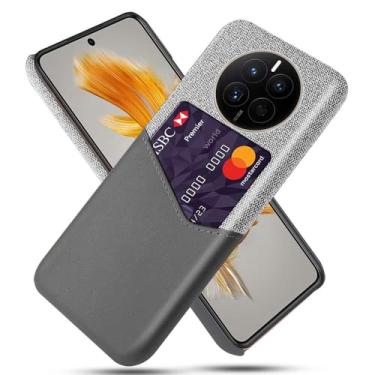 Imagem de Capa para Huawei Mate 50,Anti-deslizamento,Proteção contra quedas de 360°,Resistência à impressão digital,Tela e caso de couro PU com 1 slot de cartão atrás-Gray