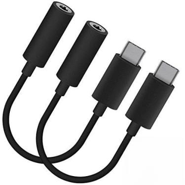Imagem de Josi Minea x2 peças USB 3.1 Tipo C macho [USB-C] para adaptador de áudio fêmea de 3,5 mm Extensor de fone de ouvido para Samsung Galaxy S8 e S8 Plus, Google Pixel, LG G6 e G5, Nexus 5X 6P Novo MacBook [2 unidades]