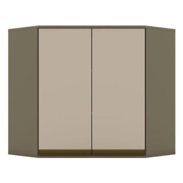 Imagem de Armário Aéreo évelin Canto Obliquo 2 Portas 83 Cm Duna Cristal  Henn -