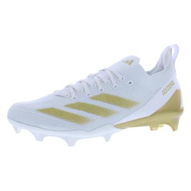 Imagem de adidas Tênis de futebol masculino Adizero 13.0, Branco nuvem/dourado metálico/branco-nuvem/branco giz, 35 BR