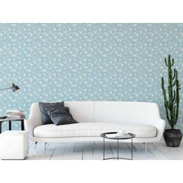 Imagem de Papel De Parede Adesivo Flores Floral Arabesco Folhas 1.5m - DELIQUADR