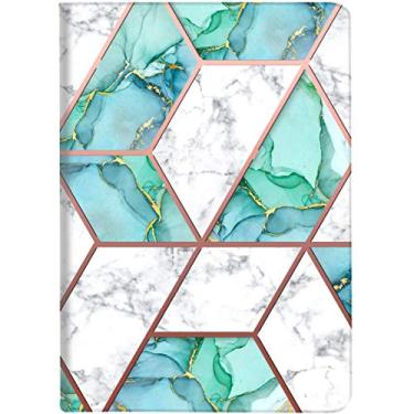 Imagem de DuraSafe Cases Para iPad 9.7 5ª sexta geração Air 1ª geração [iPad 5 6 Air 1 2] Smart Auto Sleep / Wake Slim perfil com ângulo de visualização ajustável - Verde-mármore