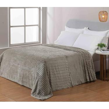 Imagem de Manta Cobertor Zurique Toronto 280 Gr/m² Alta Gramatura Macio e Quente (BEGE (ZURIQUE), Casal)