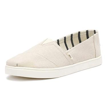 Imagem de TOMS Tênis feminino Alpargata Cupsole sem cadarço, Tela Warm Natural Heritage, 10