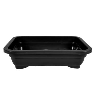 Imagem de Kit 100 Vasos Retangular Para Bonsai e Arranjos de Plantas Pequenas de 1 Litro na Cor Preta