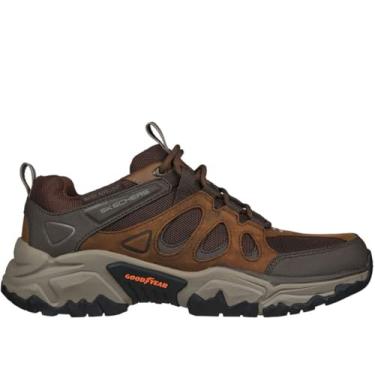 Imagem de Skechers Terraform-Selvin Goodyear Sapato Oxford masculino de borracha com cadarço, Cdb (Crazy Horse, marrom escuro), 8 X-Wide