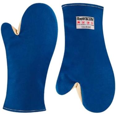 Imagem de Luva Proteção Térmica 2 Dedos 35 cm Azul Rio Valley CA 28688 - RIOVALL