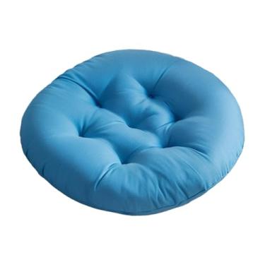 Imagem de Ｂｅｓｇａ Almofada para cadeira redonda, almofada para piso interno, moderna, 16 polegadas, confortável, para assento, para casa, pátio, sala de jantar, cozinha, Azul
