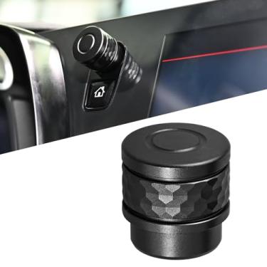 Imagem de MSIZOY Tampa do botão de controle de volume do interruptor de rádio multimídia de alumínio, botões estéreos, capa de botão rotativo compatível com Chevy Corvette C8 Coupe 2020-2025, acessórios, botão
