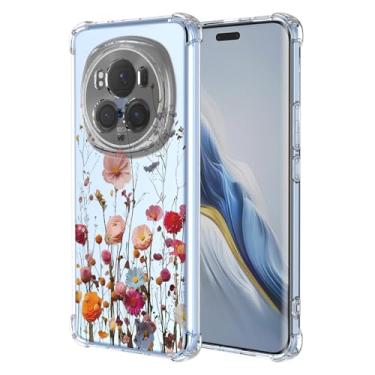 Imagem de RRXSYXL Capa para Honor Magic 6 Pro com estampa floral transparente, capa macia à prova de choque para Honor Magic 6 Pro, linda floral