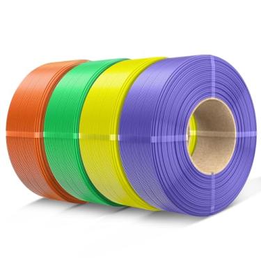 Imagem de SUNLU Refil de filamento PETG 1,75 mm, refil de filamento de impressora 3D PETG, adequado para filamento de laboratório de bambu e carretéis SUNLU reutilizáveis, 1 kg por carretel, pacote com 4