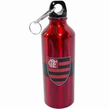 Imagem de Garrafa De Alumínio Com Prendedor 500ml - Flamengo - Mileno