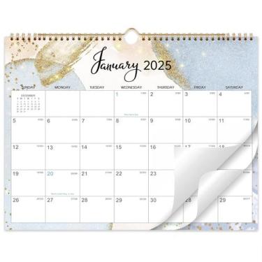 Imagem de Calendário de parede Urneeds 2025-2026 de 2 anos com blocos em branco 