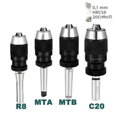 Imagem de Mandril Morse Para Torno CNC Autoajustável MT1 MT2 MT3 MT4 MT5 R8 C10 