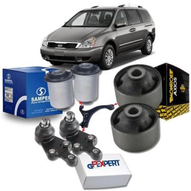 Imagem de Kit buchas pivô bandeja balança dianteira carnival 2006 2007 2008 2009