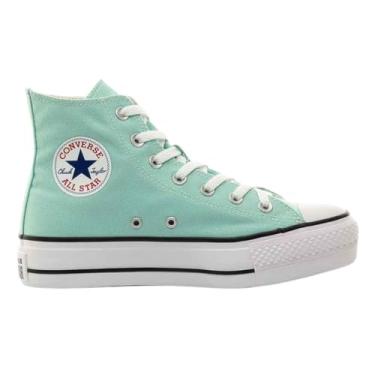 Imagem de Tênis Converse All Star Plataforma Hi | Cano Médio, Casual, Dia a dia, Moda, Original. (Verde Orvalho, BR, Adulto, Numérico, 37)