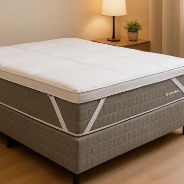 Imagem de Pillow Top Manta Premium Casal Macio de Fibra Siliconada Antialérgico 