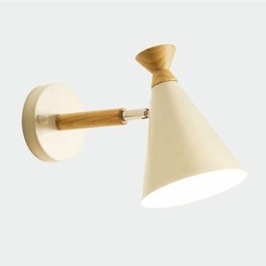 Imagem de WLHAZMWY Lâmpada de parede ajustável ferro E27 arandela estilo M lâmpada com fio para quarto sala de estar luminária interna (verde claro)