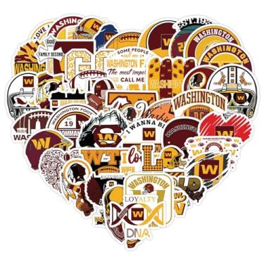 Imagem de Jemattely Adesivos de equipe de rúgbi - Adesivos impermeáveis de vinil de rúgbi de futebol para fãs de times - 50 peças para garrafas de água, bagagem, laptop, snowboard, decoração de telefone para