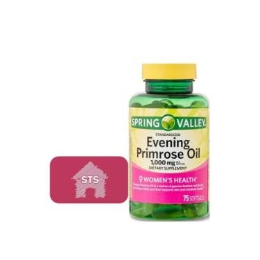 Imagem de Suplemento de óleo de prímula Spring Valley 1000 mg 75 quilates - STS 