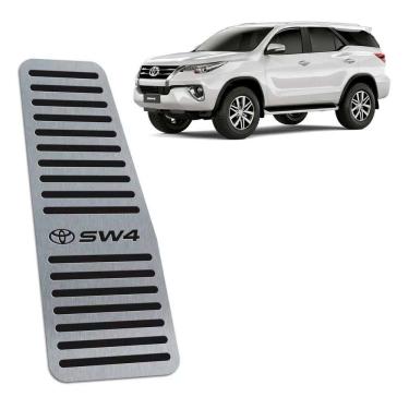 Imagem de Descanso De Pé Toyota Hilux Sw4 2016/2019 Aço Inox Preto