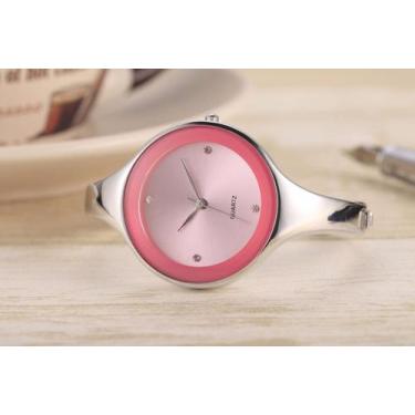 Imagem de Relógio Feminino Casual Bracelete Aço Inox Analóg. - Fashion Clock, Ro