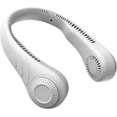 Imagem de Krass Usb 3 Ventilador De Pescoço De Velocidade Para Esportes Ao Ar Livre Sem Folhas Sem Folhas Verde Ventilador De Mesa Usb Ventilador De Mesa, Green,white