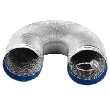 Imagem de Mangueira de duto de alumínio flexível para ventilação, condicionamento, secadoras e exaustores, diâmetro de 80 a 200 mm, comprimento de 1,5 a 5 m, resistente ao calor (150 mm e 4 m)