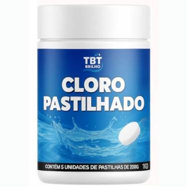 Imagem de Pastilha De Cloro Kit 5 Unidades de 200g cada Limpeza Piscina Marca Tbt