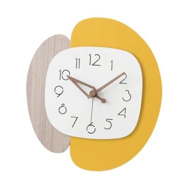 Imagem de Generic Relógio de parede de madeira, relógio de parede para decoração de sala de estar, pendurado silencioso para festa, café, inauguração de casa, banheiro,