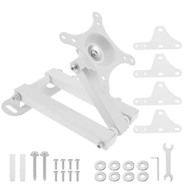 Imagem de Suporte de parede de TV para a maioria das TVs de 14 a 32 polegadas Suporte de parede ajustável Suporte de extensão de braço para motorhome RV van (branco)