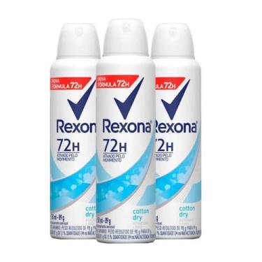 Imagem de Combo c / 3 unid   desod. rexona aero  72 hs cotton dry 150 ml 7791293