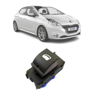 Imagem de Botão Vidro Elétrico Interruptor P/ Peugeot 208 Após 2013
