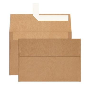 Imagem de Envelopes A4 Brown Kraft 10 x 15 pacotes com 100, envelopes de cartão imprimíveis Goefun 10,5 x 16,25 para fazer cartões, fotos, convites, casamentos, formatura, chá de bebê, 120 GSM