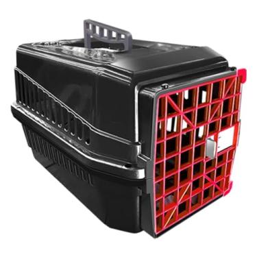 Imagem de gaiola bolsa de transporte pet caixa de transporte cachorro (Vermelho)