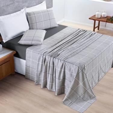 Imagem de Jogo de Cama 4 Peças Micropercal 400 Fios Estampado Sortido (Queen)