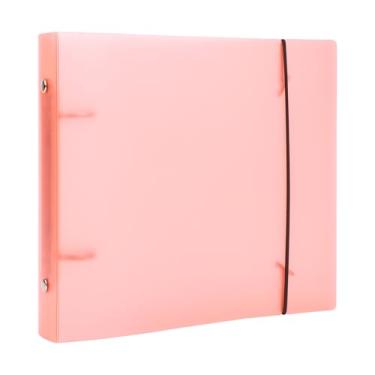 Imagem de BAOFALI Capa para fichário de armazenamento de estêncil de pasta, PVC macio e transparente para fichário recarregável de 15 x 15 cm, cartolina, distância entre organizador de pastas de armazenamento,