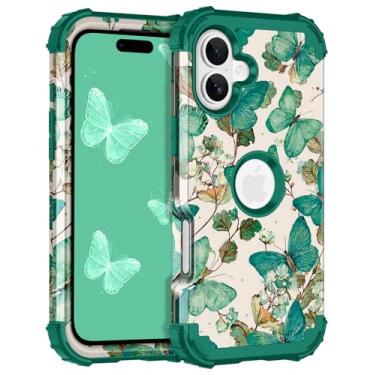 Imagem de Casetego Capa para iPhone 16 Plus, capa protetora resistente à prova de choque de três camadas de policarbonato rígido totalmente resistente + TPU macio para meninas para Apple iPhone 16 Plus de 6,7
