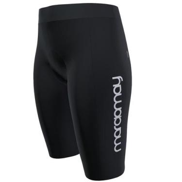 Imagem de Bermuda de Ciclismo Feminina Márcio May Light Preta Logo Branca - Márc