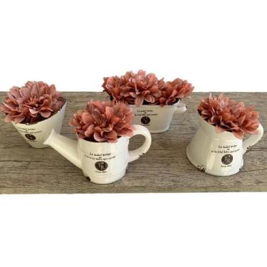Imagem de 7 galhos flor Dhalia flor artificial realista vibrante escritório hote